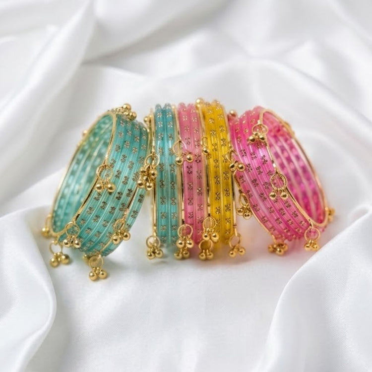 Raindrop Glass with Gold Ghungroo