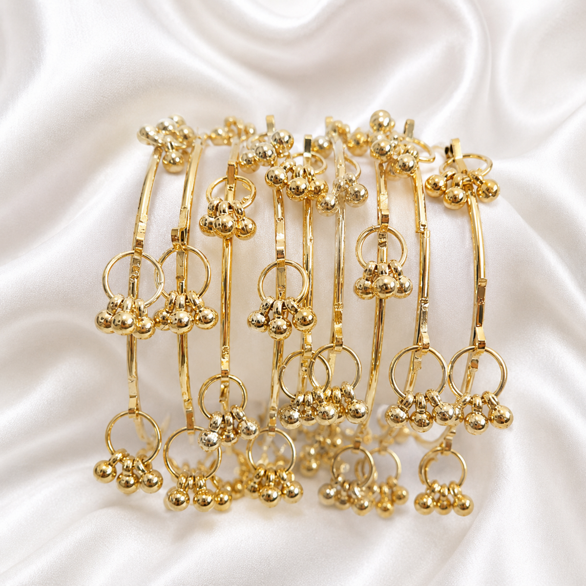 Gold Plain Kashmiri Ghungroo Bangles
